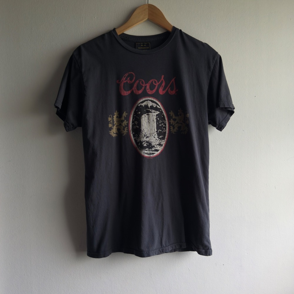 Retrobrand Coors Banquet Beer T-Shirt Mens Medium Gray Graphic Tee Americana